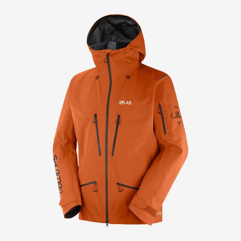 Pánské Bunda Salomon S Lab GtxU00Ae Pro 3L Shell Jacket M Hnědé | 92875-OVSF