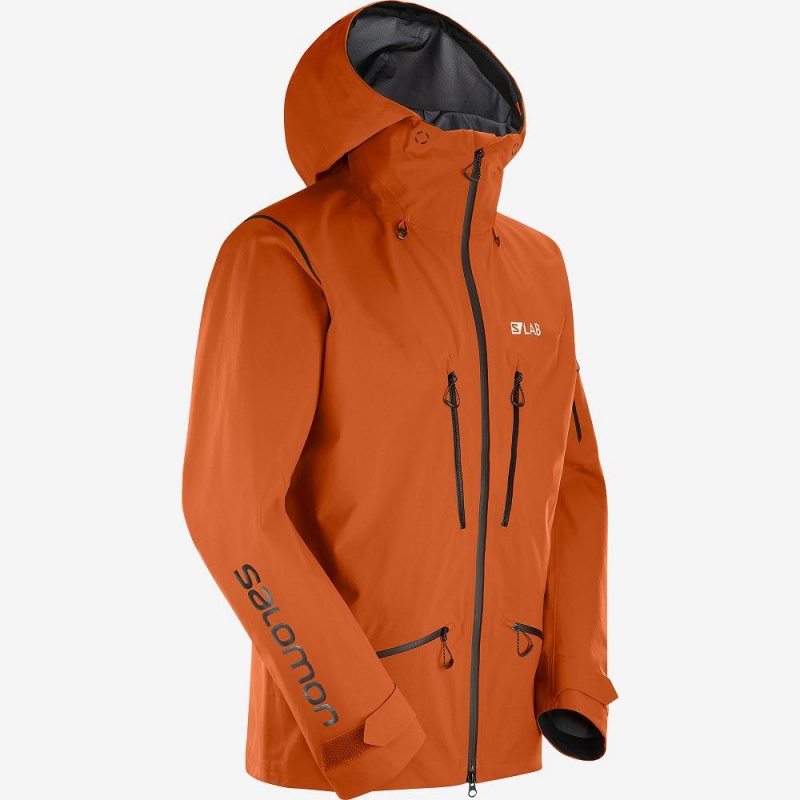 Pánské Bunda Salomon S Lab GtxU00Ae Pro 3L Shell Jacket M Hnědé | 92875-OVSF