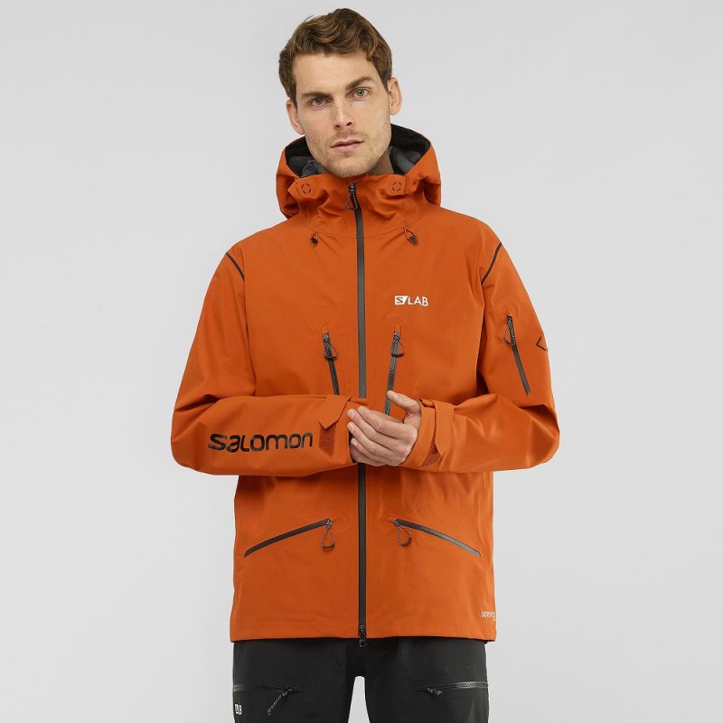 Pánské Bunda Salomon S Lab GtxU00Ae Pro 3L Shell Jacket M Hnědé | 92875-OVSF