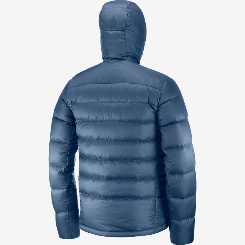 Pánské Bunda Salomon Transition Down Hoodie M Tmavě Blankyt | 57932-YBHI