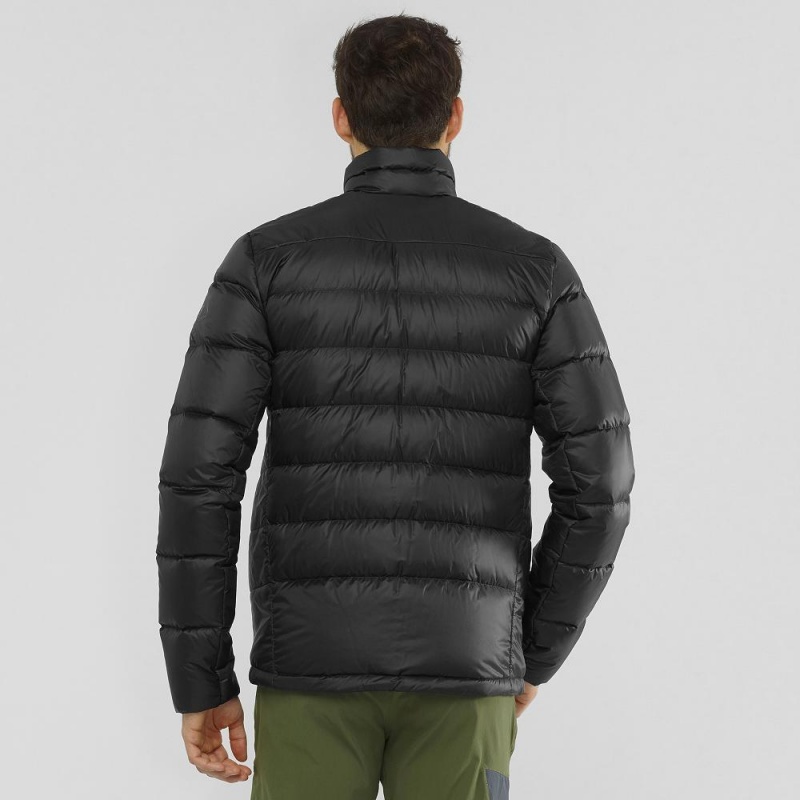 Pánské Bunda Salomon Transition Down Jacket M Černé | 70145-NMUO