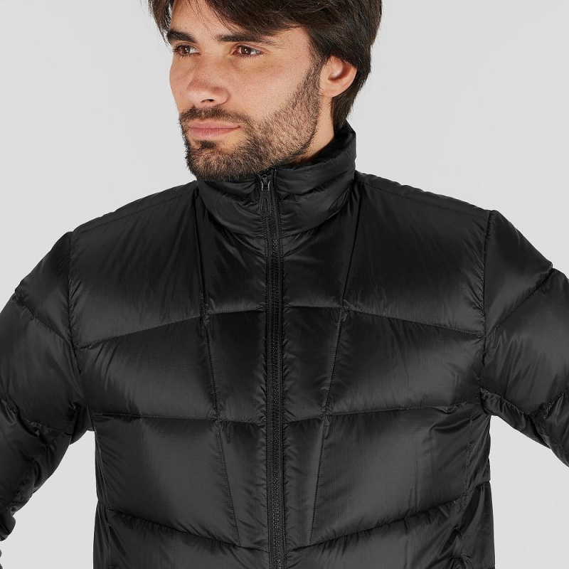 Pánské Bunda Salomon Transition Down Jacket M Černé | 70145-NMUO