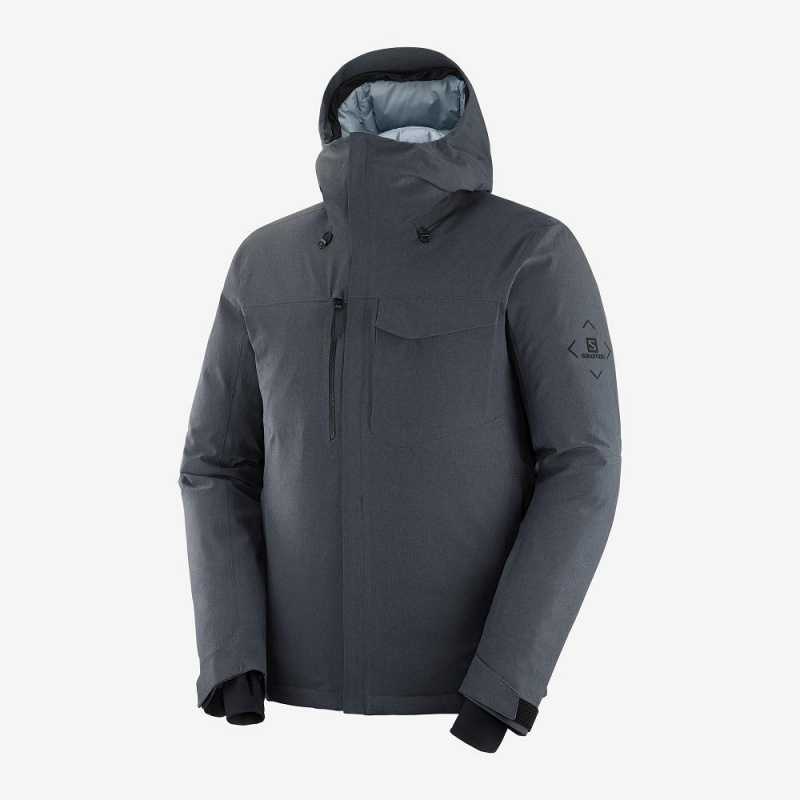 Pánské Lyžařské Bundy Salomon Arctic Down Jacket M Gray | 93650-DNRB