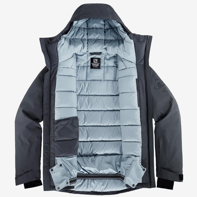 Pánské Lyžařské Bundy Salomon Arctic Down Jacket M Gray | 93650-DNRB