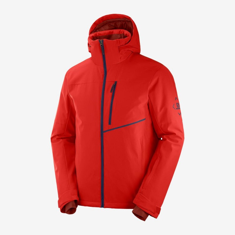 Pánské Lyžařské Bundy Salomon Blast Jacket M Červené | 14392-LRQA