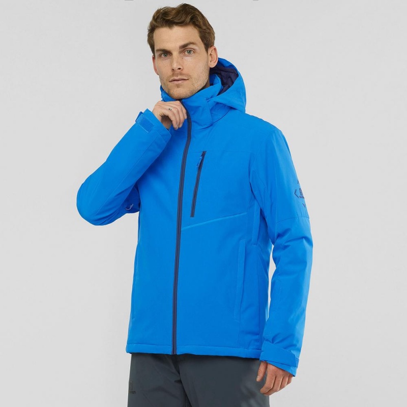 Pánské Lyžařské Bundy Salomon Blast Jacket M Blankyt | 79864-XAJT