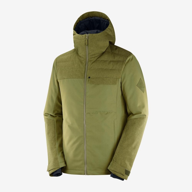 Pánské Lyžařské Bundy Salomon Deepsteep Jacket M Zelene | 93048-DJUY