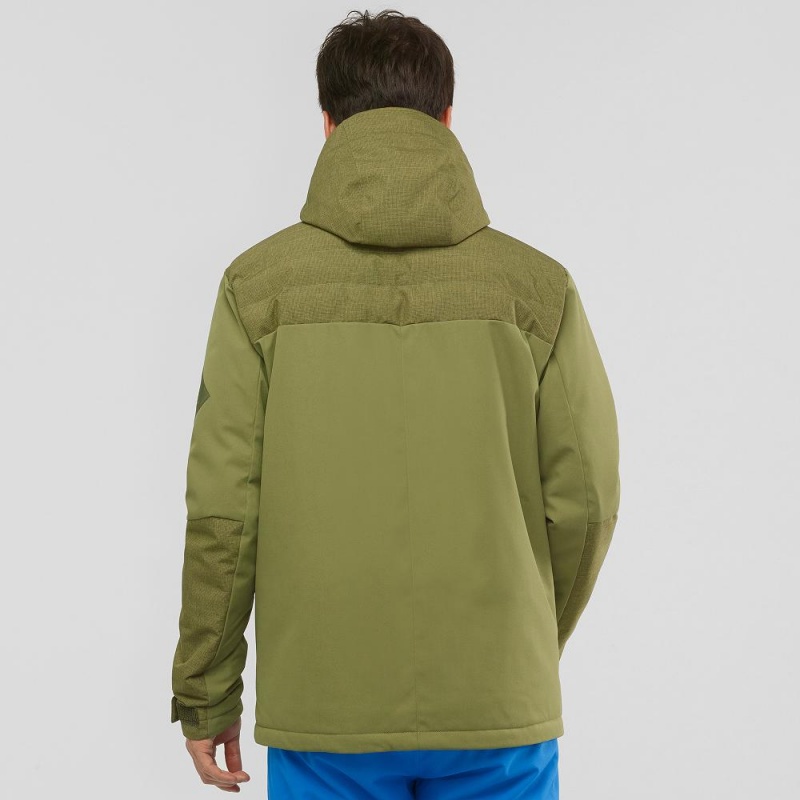 Pánské Lyžařské Bundy Salomon Deepsteep Jacket M Zelene | 93048-DJUY