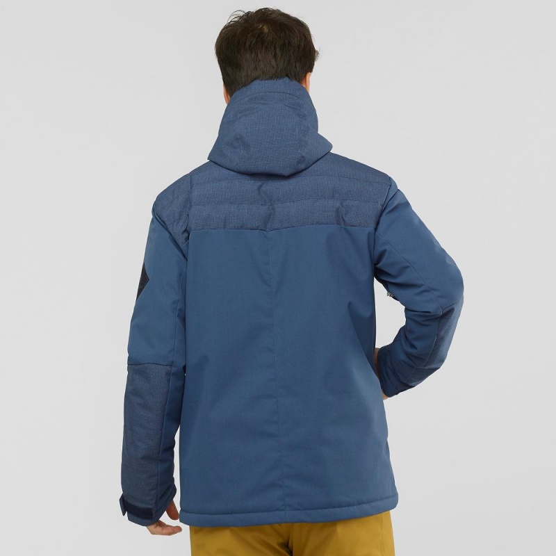 Pánské Lyžařské Bundy Salomon Deepsteep Jacket M Tmavě Blankyt | 30754-XAEV