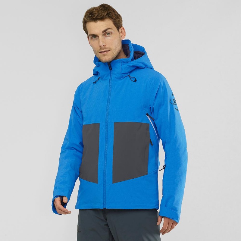 Pánské Lyžařské Bundy Salomon Epic Jacket M Blankyt | 74186-GULY