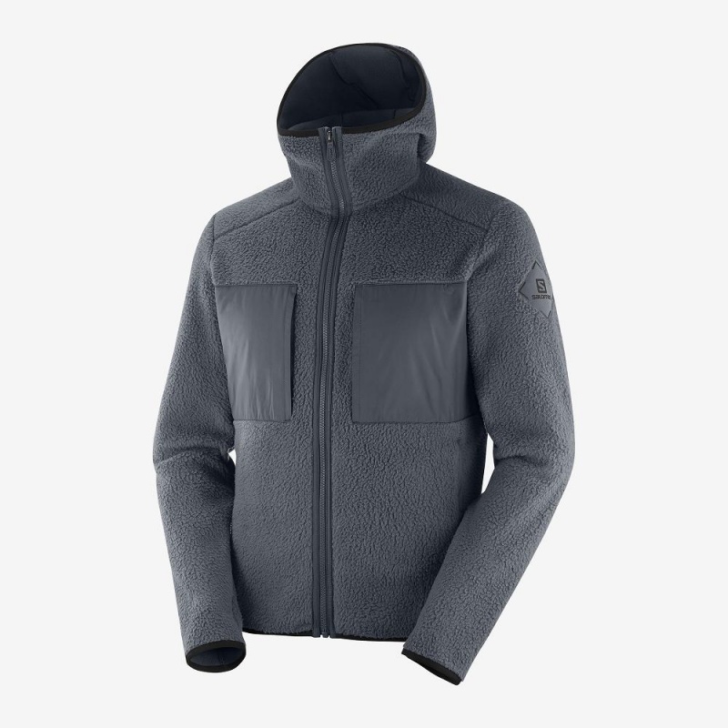 Pánské Lyžařské Bundy Salomon Essential Warm Teddy Gray | 79402-IZAP