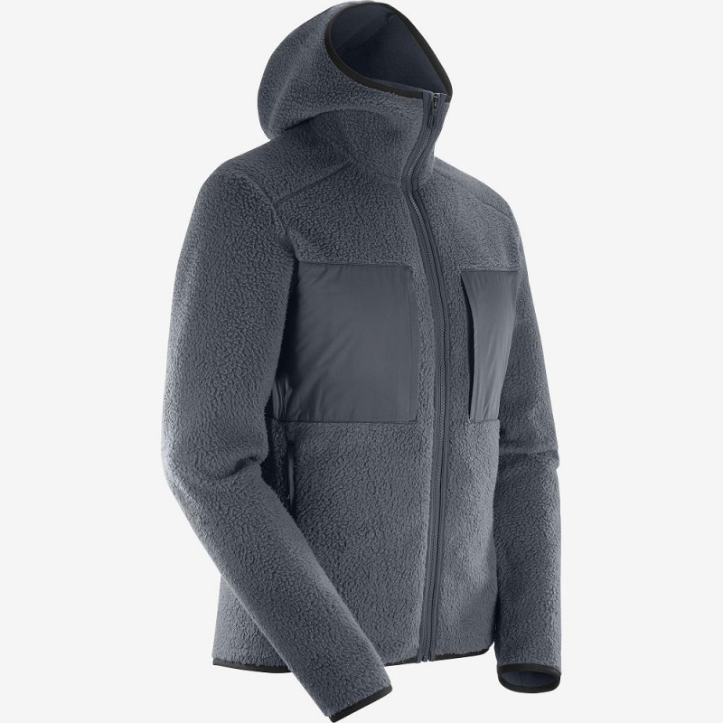 Pánské Lyžařské Bundy Salomon Essential Warm Teddy Gray | 79402-IZAP