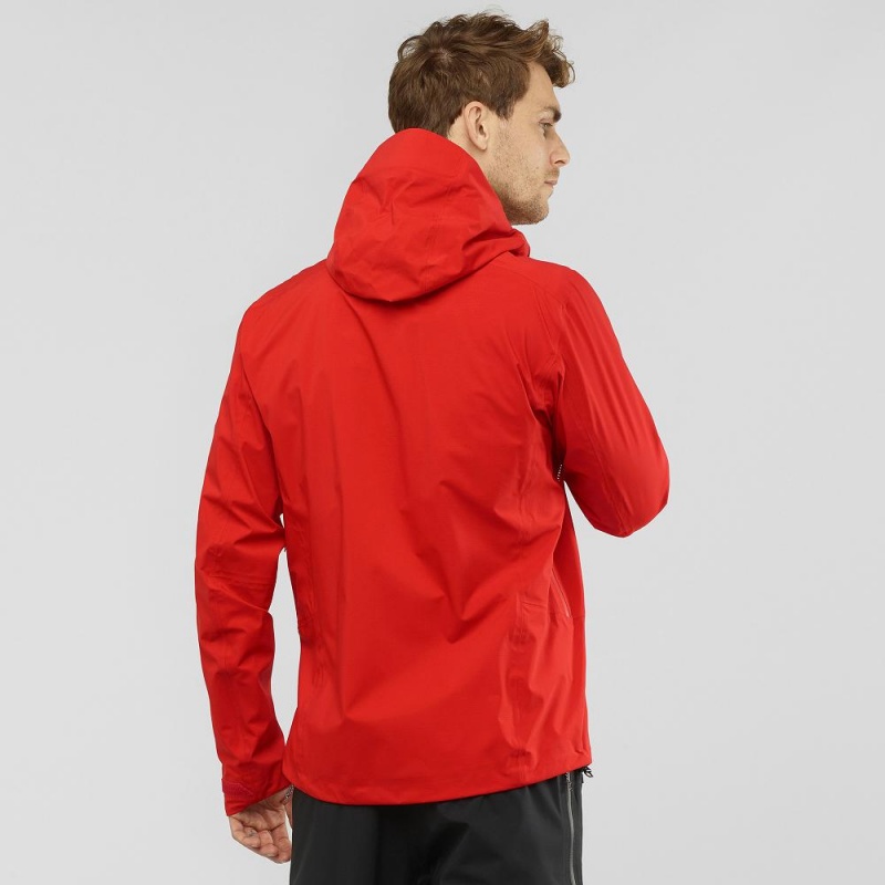 Pánské Lyžařské Bundy Salomon Outpeak 3L Light Shell Jacket M Červené | 71925-RBCV