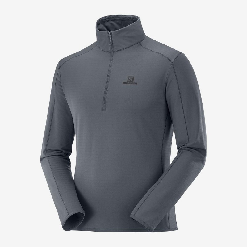 Pánské Lyžařské Bundy Salomon Outrack Half Zip Mid M Gray | 18759-XWDQ