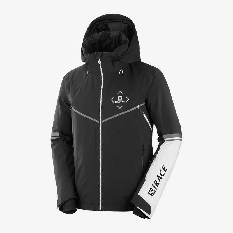 Pánské Lyžařské Bundy Salomon Race Jacket M Černé | 04965-TRUB