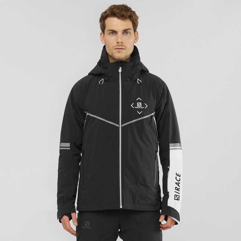 Pánské Lyžařské Bundy Salomon Race Jacket M Černé | 04965-TRUB