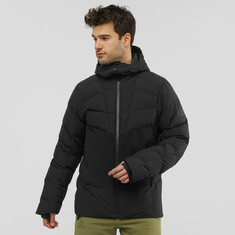 Pánské Lyžařské Bundy Salomon Snowshelter Jacket M Černé | 85063-DYET