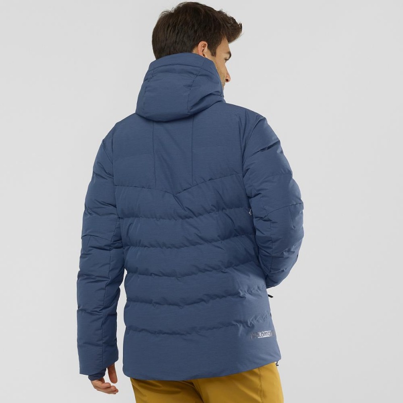 Pánské Lyžařské Bundy Salomon Snowshelter Jacket M Tmavě Blankyt | 38971-NEWS