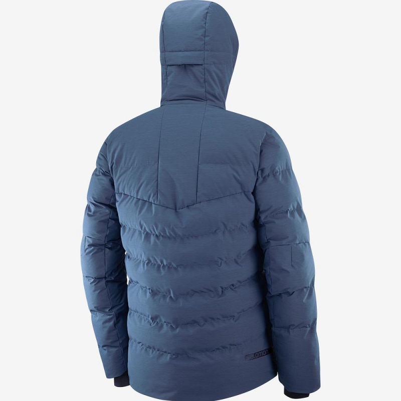 Pánské Lyžařské Bundy Salomon Snowshelter Jacket M Tmavě Blankyt | 38971-NEWS