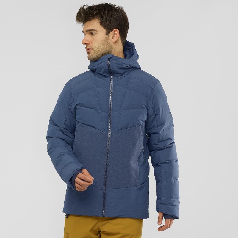 Pánské Lyžařské Bundy Salomon Snowshelter Jacket M Tmavě Blankyt | 38971-NEWS