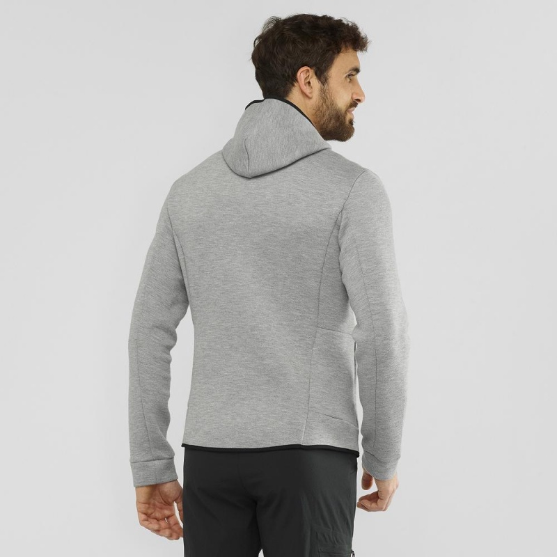 Pánské Mikina s Kapucí Salomon Essential Warm Gray | 17564-NOLF