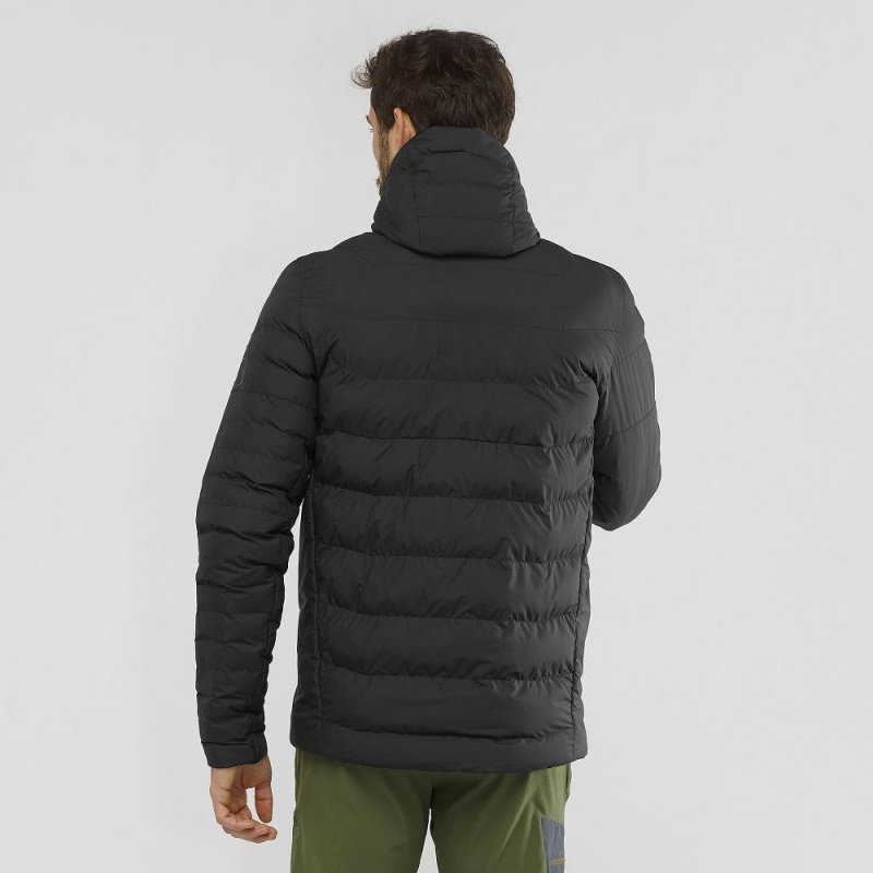 Pánské Mikina s Kapucí Salomon Essential Xwarm Insulated Černé | 38076-MTXS