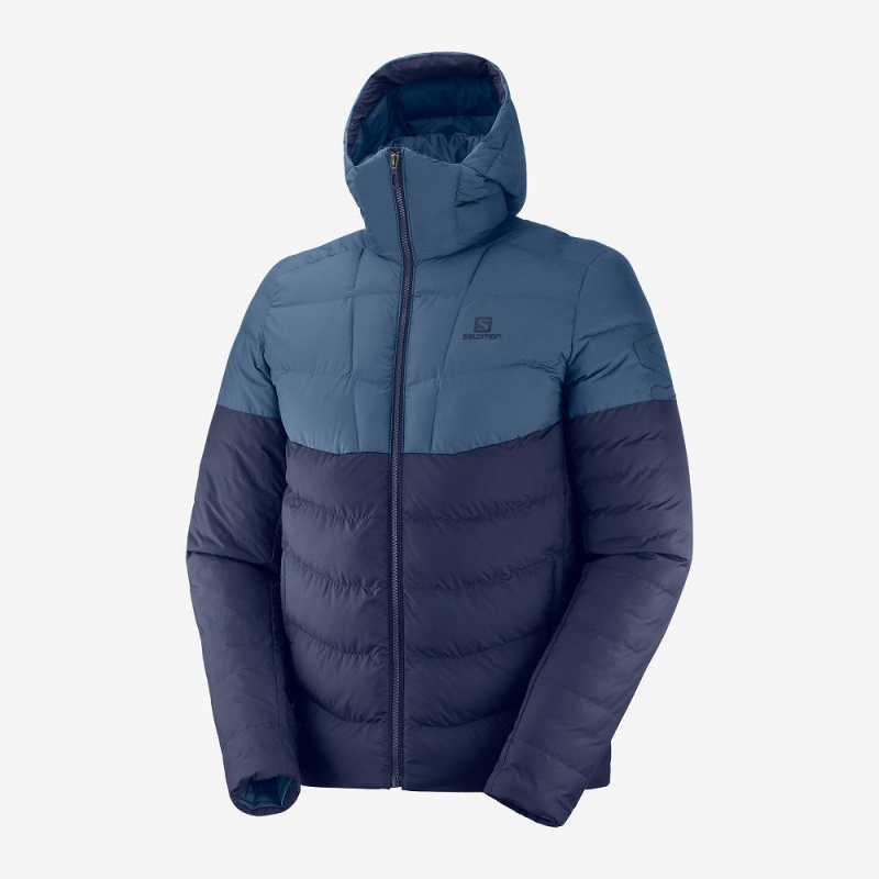 Pánské Mikina s Kapucí Salomon Essential Xwarm Insulated Tmavě Blankyt | 68405-PSTZ