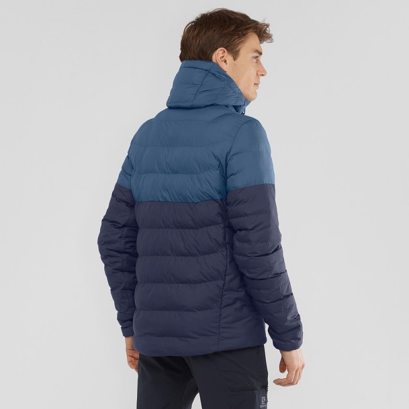 Pánské Mikina s Kapucí Salomon Essential Xwarm Insulated Tmavě Blankyt | 68405-PSTZ