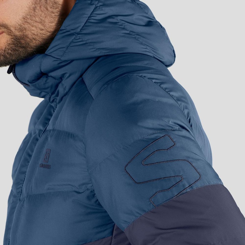 Pánské Mikina s Kapucí Salomon Essential Xwarm Insulated Tmavě Blankyt | 68405-PSTZ