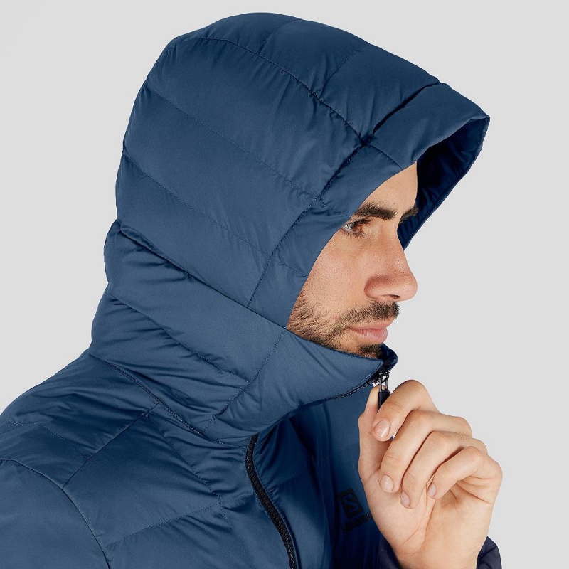 Pánské Mikina s Kapucí Salomon Essential Xwarm Insulated Tmavě Blankyt | 68405-PSTZ