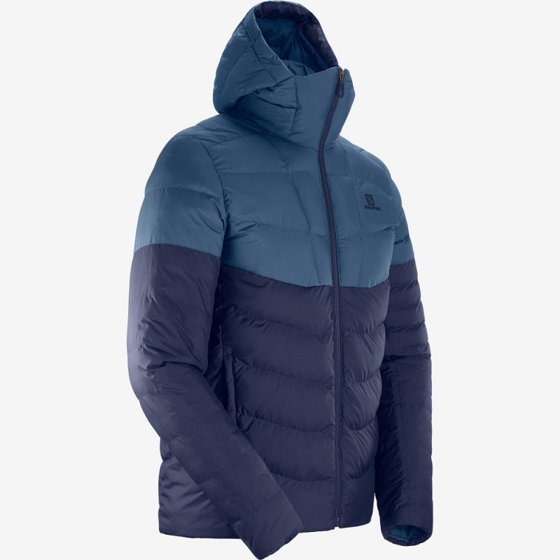 Pánské Mikina s Kapucí Salomon Essential Xwarm Insulated Tmavě Blankyt | 68405-PSTZ