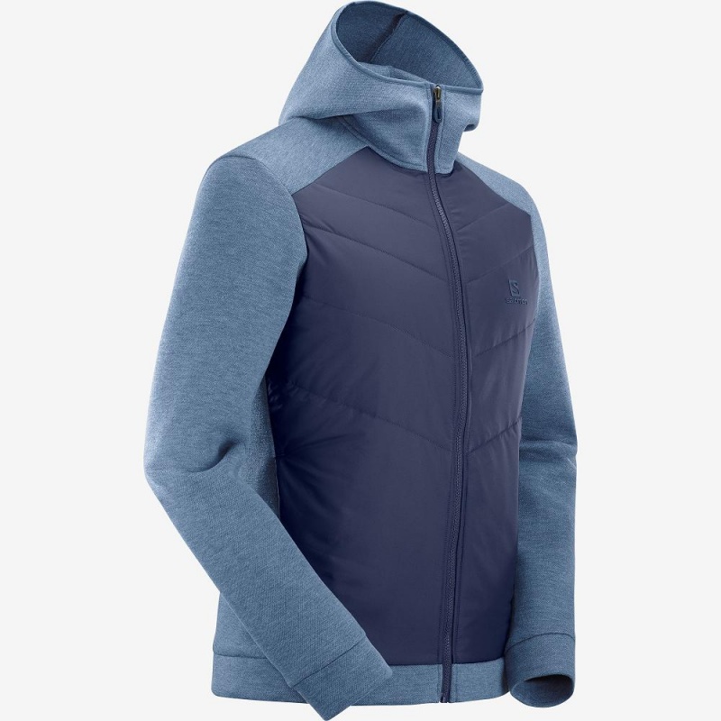 Pánské Mikina s Kapucí Salomon Essential Xwarm Hybridní Tmavě Blankyt | 28309-SHTB