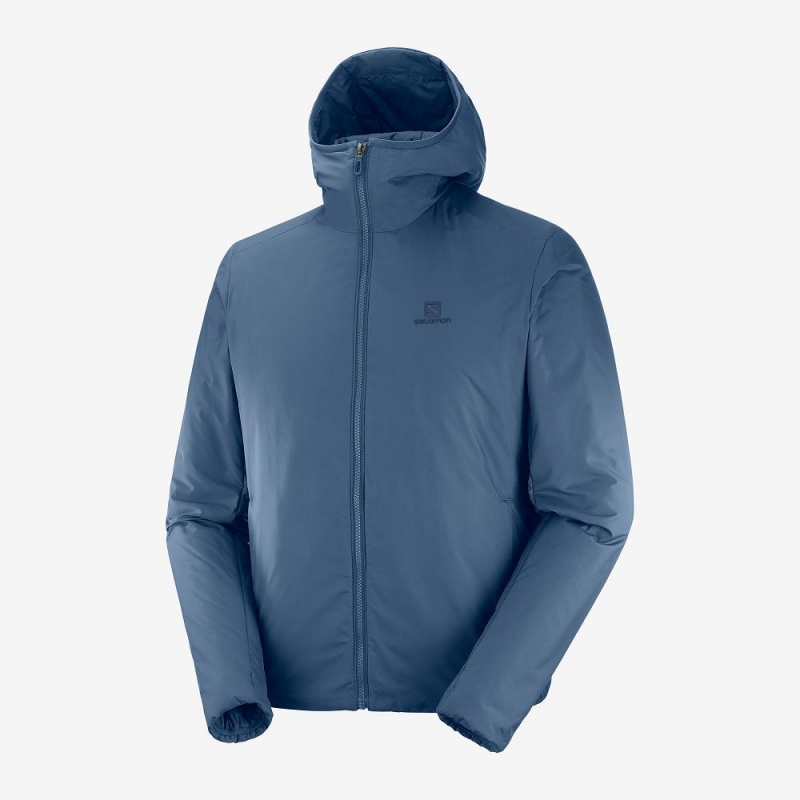 Pánské Mikina s Kapucí Salomon Outrack Insulated Tmavě Blankyt | 60418-TFKC