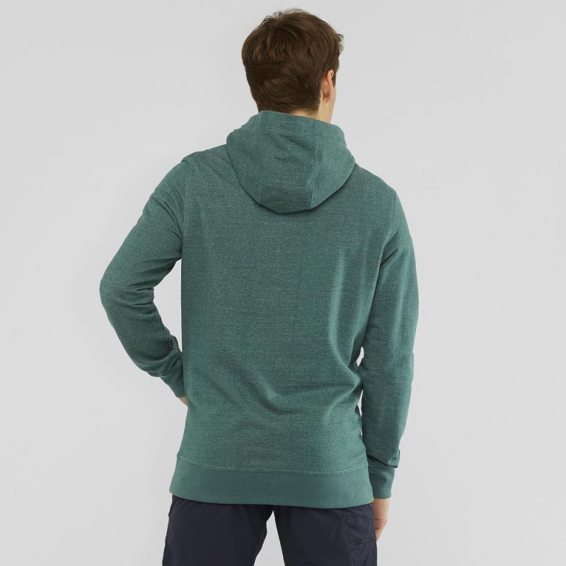 Pánské Mikina s Kapucí Salomon Shift Hoodie M Zelene | 38769-RKEM