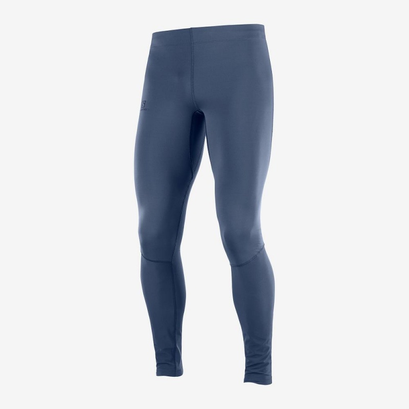 Pánské Punčochové Kalhoty Salomon Agile Warm Tight M Tmavě Blankyt | 69023-NUVI