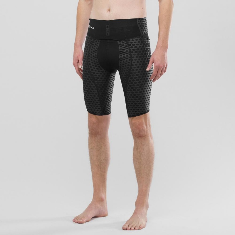 Pánské Punčochové Kalhoty Salomon S Lab Exo Half Tight M Černé | 34062-THQY