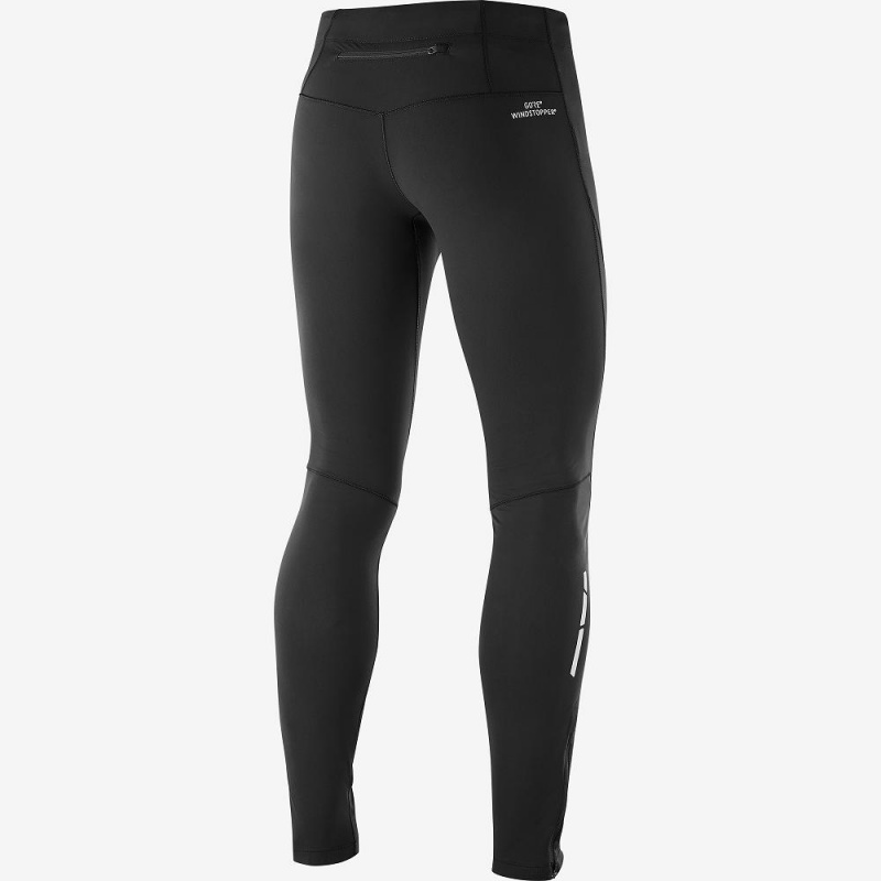 Pánské Punčochové Kalhoty Salomon Windstopper Tight M Černé | 52196-QKUT