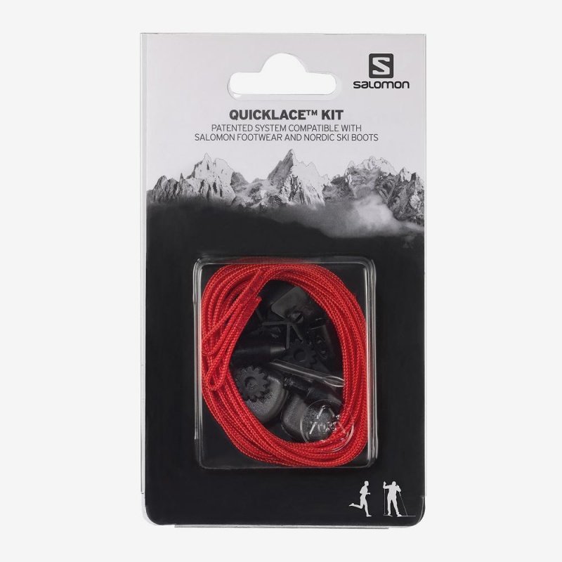 Pánské Quicklace Salomon Quicklace Kit Červené | 63580-SFIL