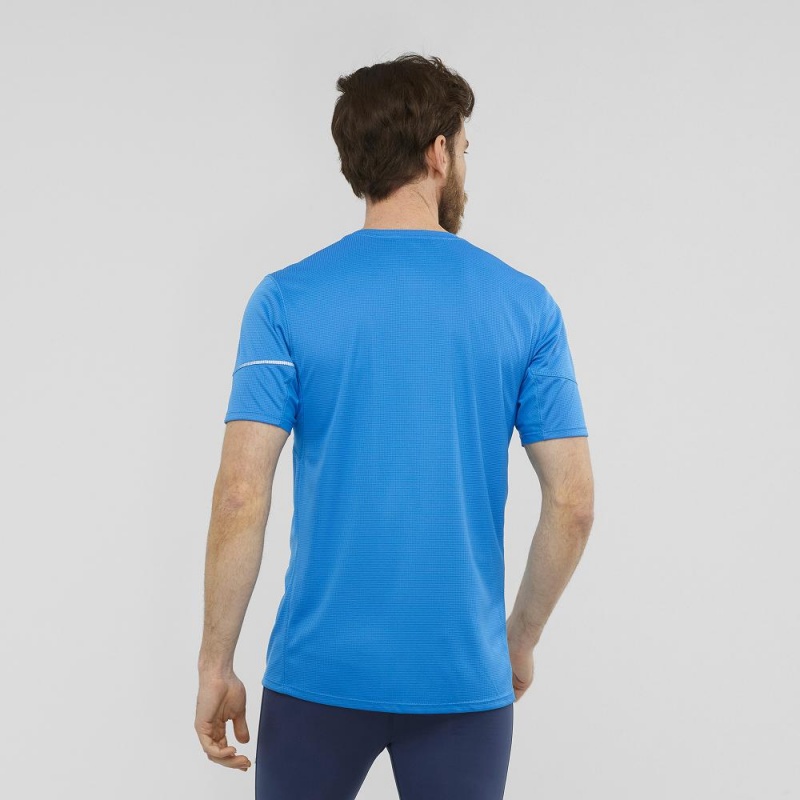 Pánské Topy Salomon Agile Ss Tee M Blankyt | 46175-SRNA