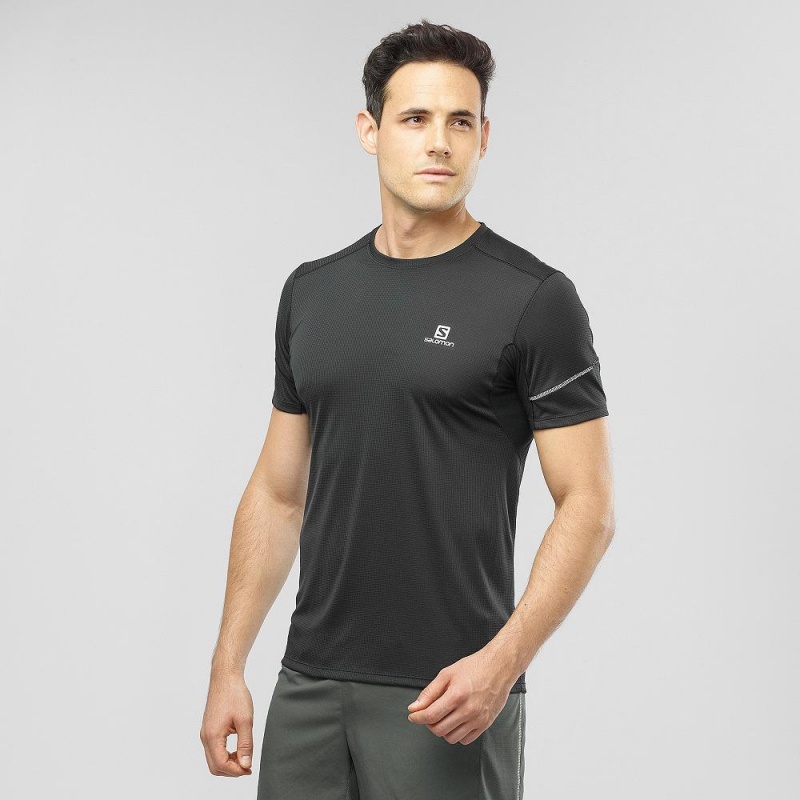 Pánské Topy Salomon Agile Ss Tee M Černé | 75403-VUNH