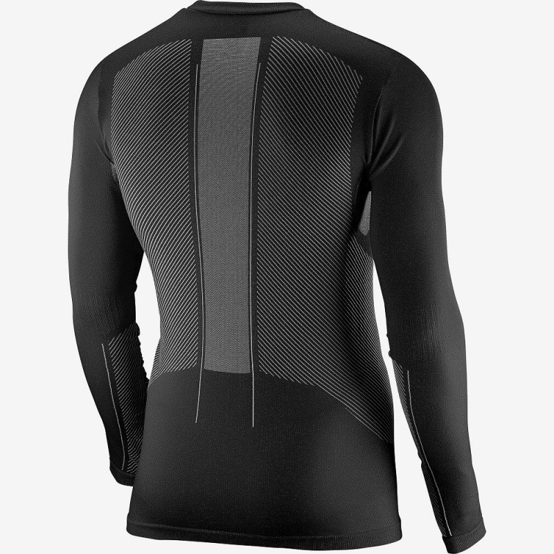 Pánské Topy Salomon Primo Warm Seamless Tee M Černé | 56129-BLXV