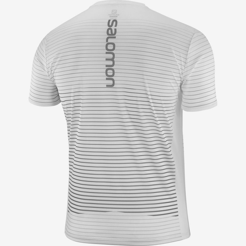 Pánské Topy Salomon Sense Tee M Bílé | 85723-LIDF