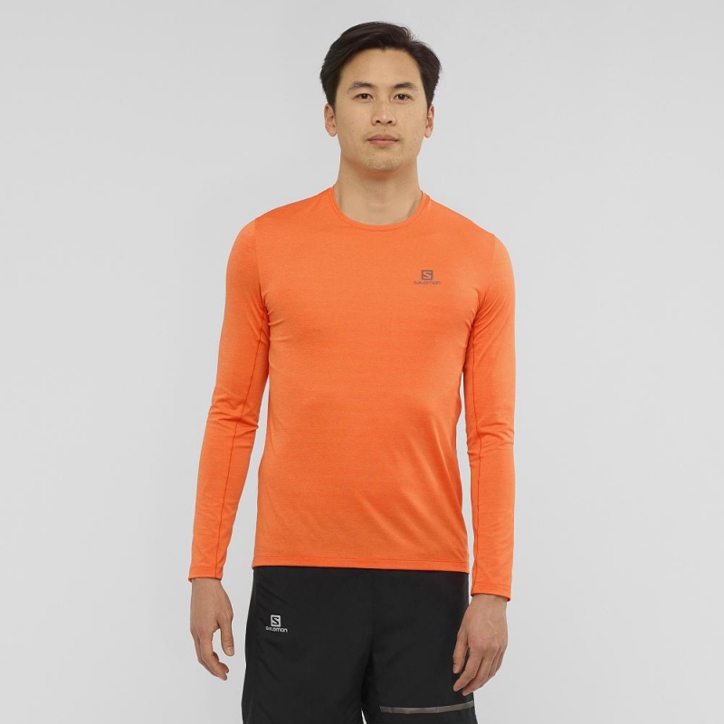 Pánské Topy Salomon Xa Ls Tee M Oranžové | 26475-MYSN