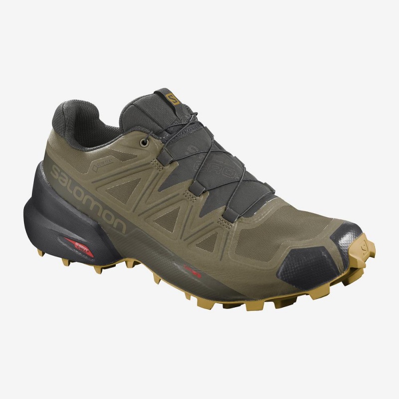 Pánské Trailové Běžecké Boty Salomon Speedcross 5 Gore-Tex Zelene | 24571-AEIV