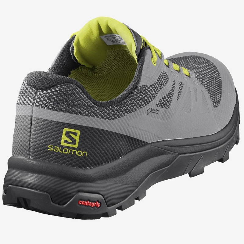 Pánské Trekking Salomon Outline Gore-Tex Stříbrné | 39547-GTDW